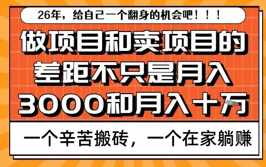 为什么卖项目能轻松月入10个W，而做项目却真正賺不到什么钱？原因竟然是这个！【揭秘】-阳明聊项目