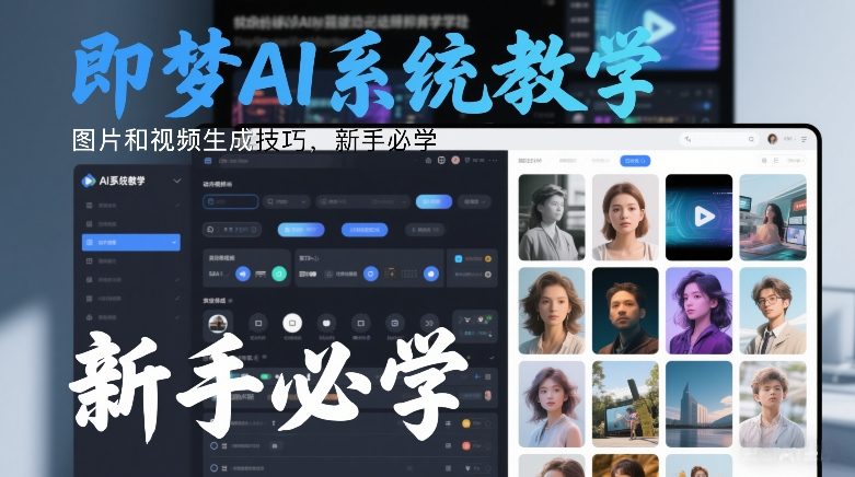 即梦AI系统教学，图片和视频生成技巧，新手必学-阳明聊项目