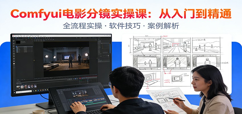 ComfyUI电影分镜实操课：分镜一致性，全流程AI视频制作，零基础也能做专业分镜-阳明聊项目