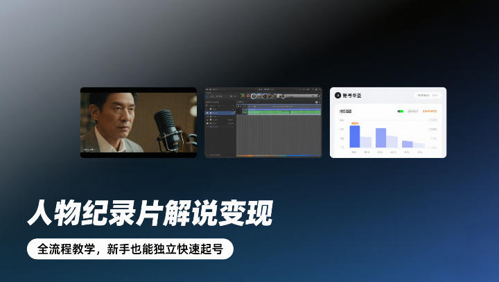 人物纪录片解说变现，全流程教学，新手也能独立快速起号-阳明聊项目