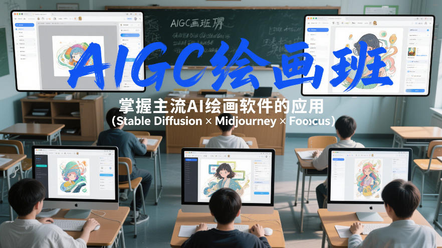 AIGC绘画班，掌握主流Ai绘画软件的应用(Stable Diffusion x Midjourney x Fooocus)-阳明聊项目