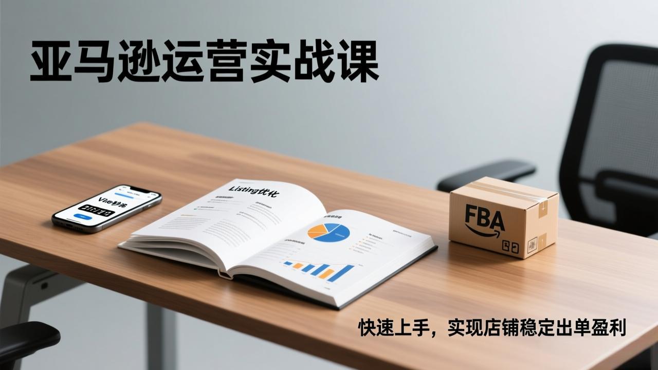 亚马逊运营实战课，Listing优化、Vine秒杀、FBA发货，快速上手，实现店铺稳定出单盈利-阳明聊项目