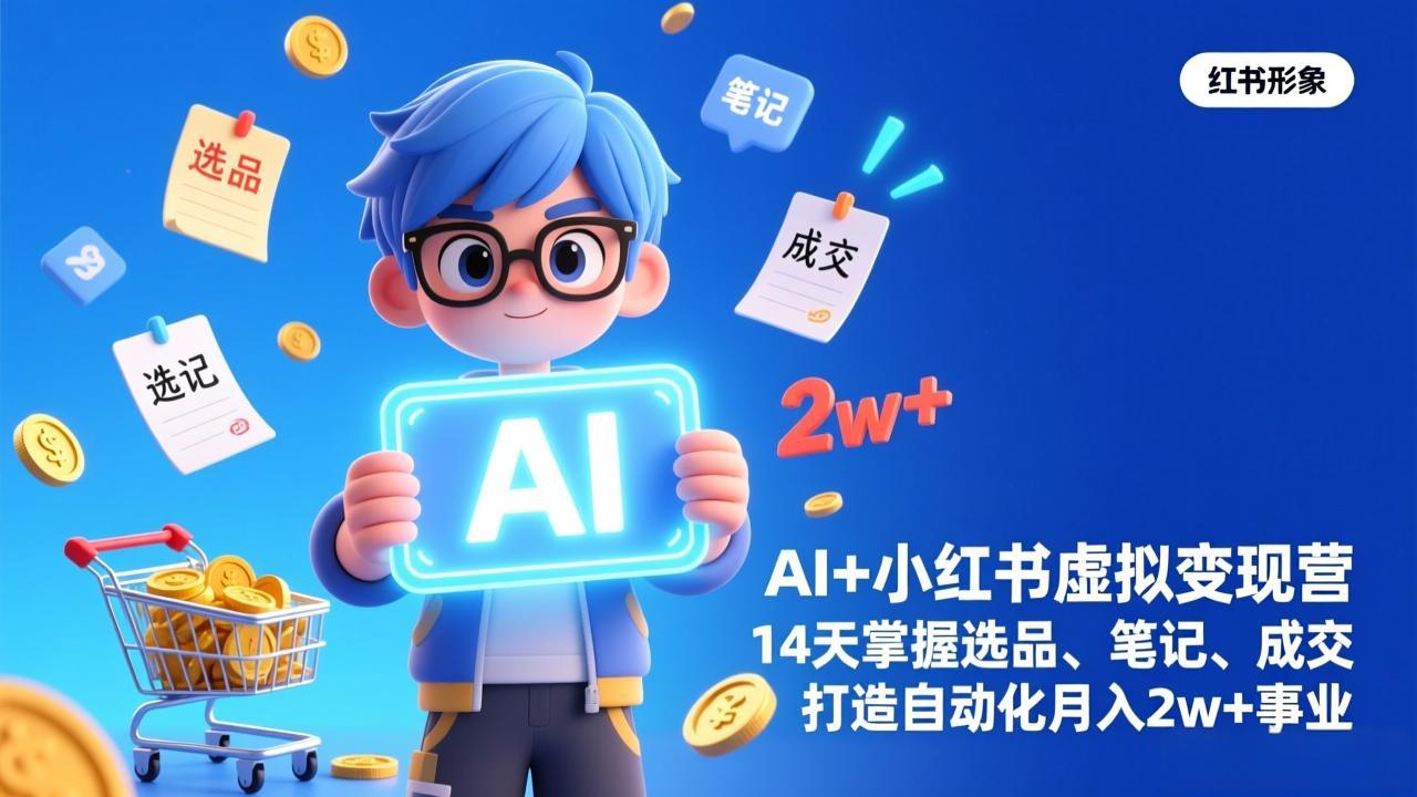 AI+小红书虚拟变现营(完结-阳明聊项目