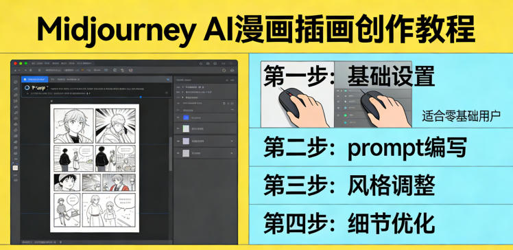 利用Midjourney AI人工智能轻松创作漫画插画教程,零基础创作完整漫画插画-阳明聊项目
