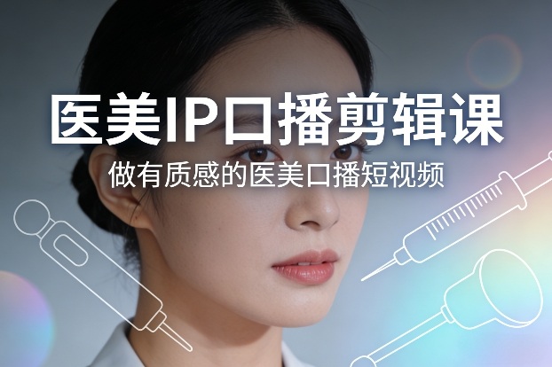 医美IP口播剪辑课，做有质感的医美口播短视频-阳明聊项目