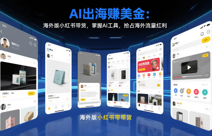 AI出海賺美金：海外版小红书带货，掌握AI工具，抢占海外流量红利(更新2026)-阳明聊项目