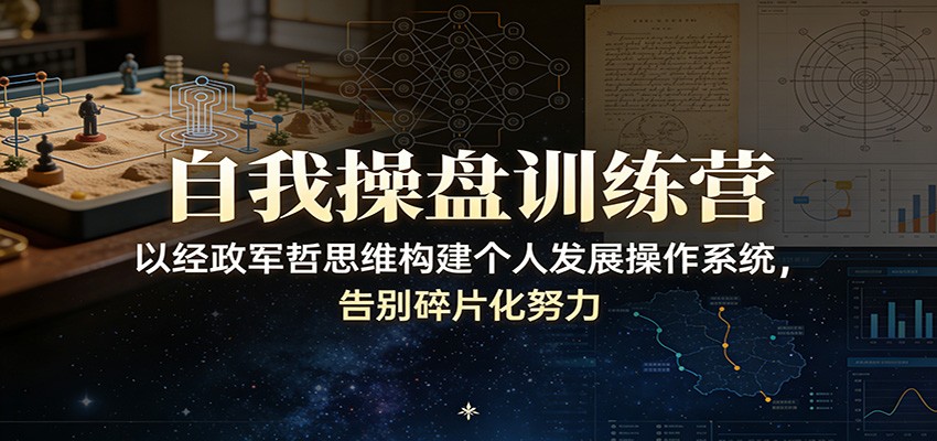 自我操盘训练营：以经政军哲思维构建个人发展操作系统，告别碎片化努力-阳明聊项目