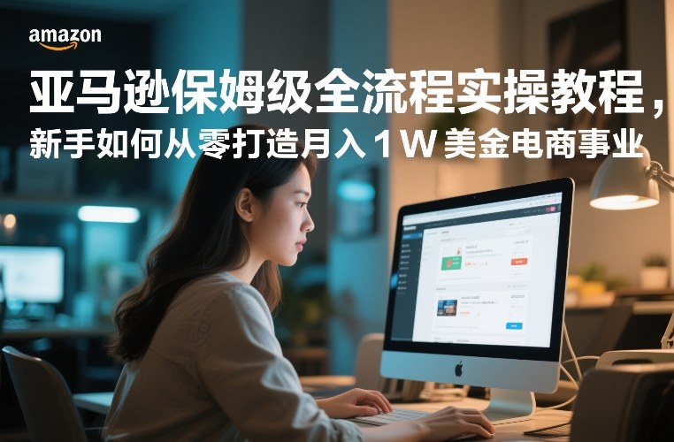 亚马逊保姆级全流程实操教程，新手如何从零打造月入1W美金电商事业-阳明聊项目