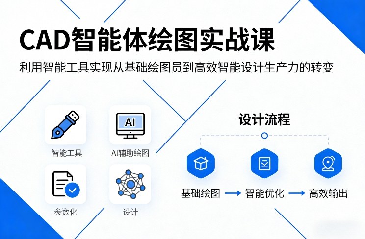 CAD智能体绘图实战课，利用智能工具，实现从基础绘图员到高效智能设计生产力的转变-阳明聊项目