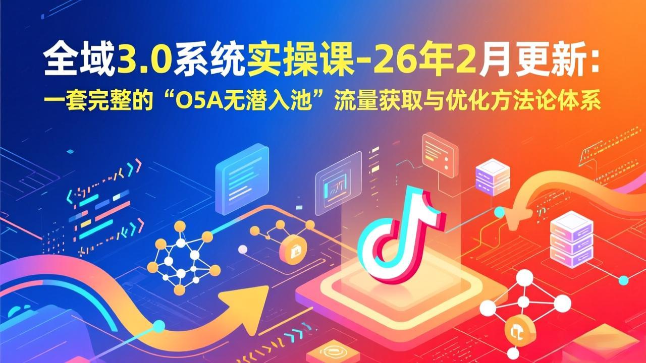 全域3.0系统实操课-26年2月更新：一套完整的“O5A无潜入池”流量获取与优化方法论体系-阳明聊项目