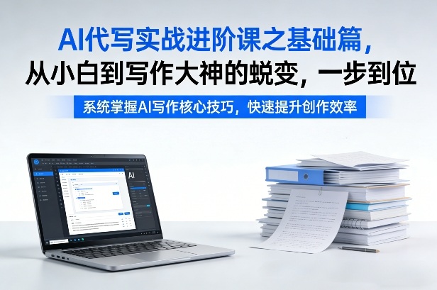 AI代写实战进阶课之基础篇，从小白到写作大神的蜕变，一步到位【揭秘】-阳明聊项目