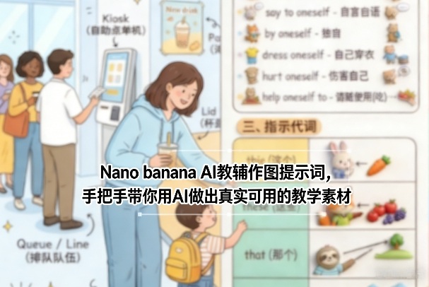 Nano banana AI教辅作图提示词，手把手带你用AI做出真实可用的教学素材-阳明聊项目