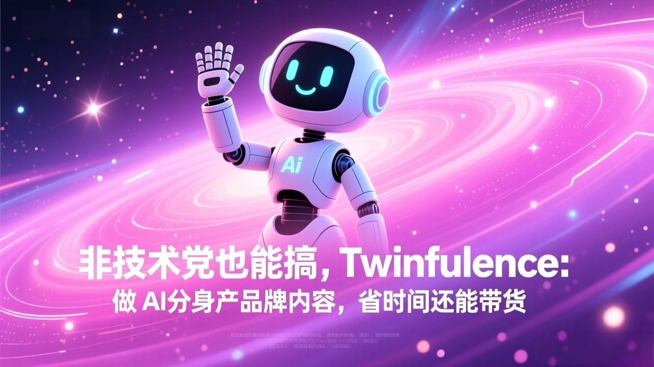 非技术党也能搞!Twinfluence:做 AI 分身产品牌内容,省时间还能带货-阳明聊项目