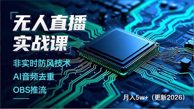 无人直播实战课(更新2月-阳明聊项目