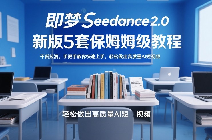 即梦Seedance2.0新版5套保姆级教程，干货拉满，手把手教你快速上手，轻松做出高质量AI短视频-阳明聊项目