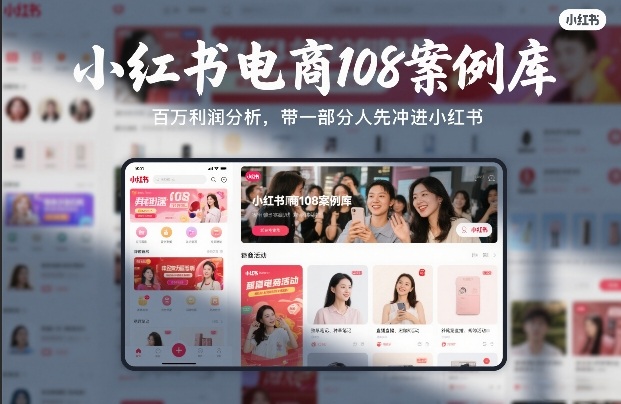 小红书电商108案例库，百W利润分析，带一部分人先冲进小红书【文档】-阳明聊项目