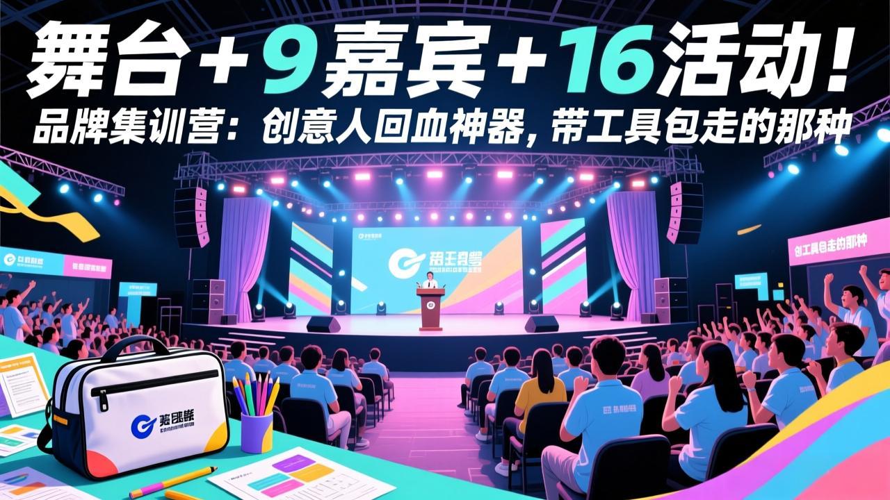 舞台 + 9 嘉宾 + 16 活动！品牌集训营：创意人回血神器，带工具包走的那种-阳明聊项目
